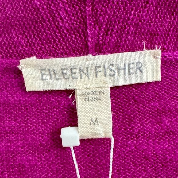🆕Eileen Fisher Organic Linen/Cotton Open Front Straight Cropped Cardigan size M - Picture 6 of 9